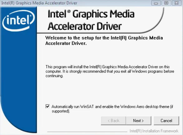 Intel Graphics Accelerator Driver